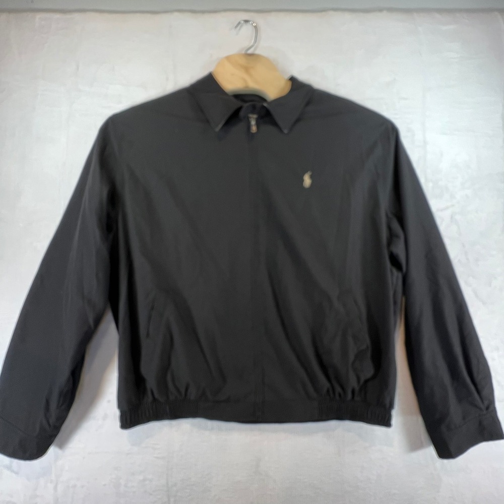 Polo Ralph Lauren Harrington Jacket Mens XL Black Plaid Lined Full Zip Cotton